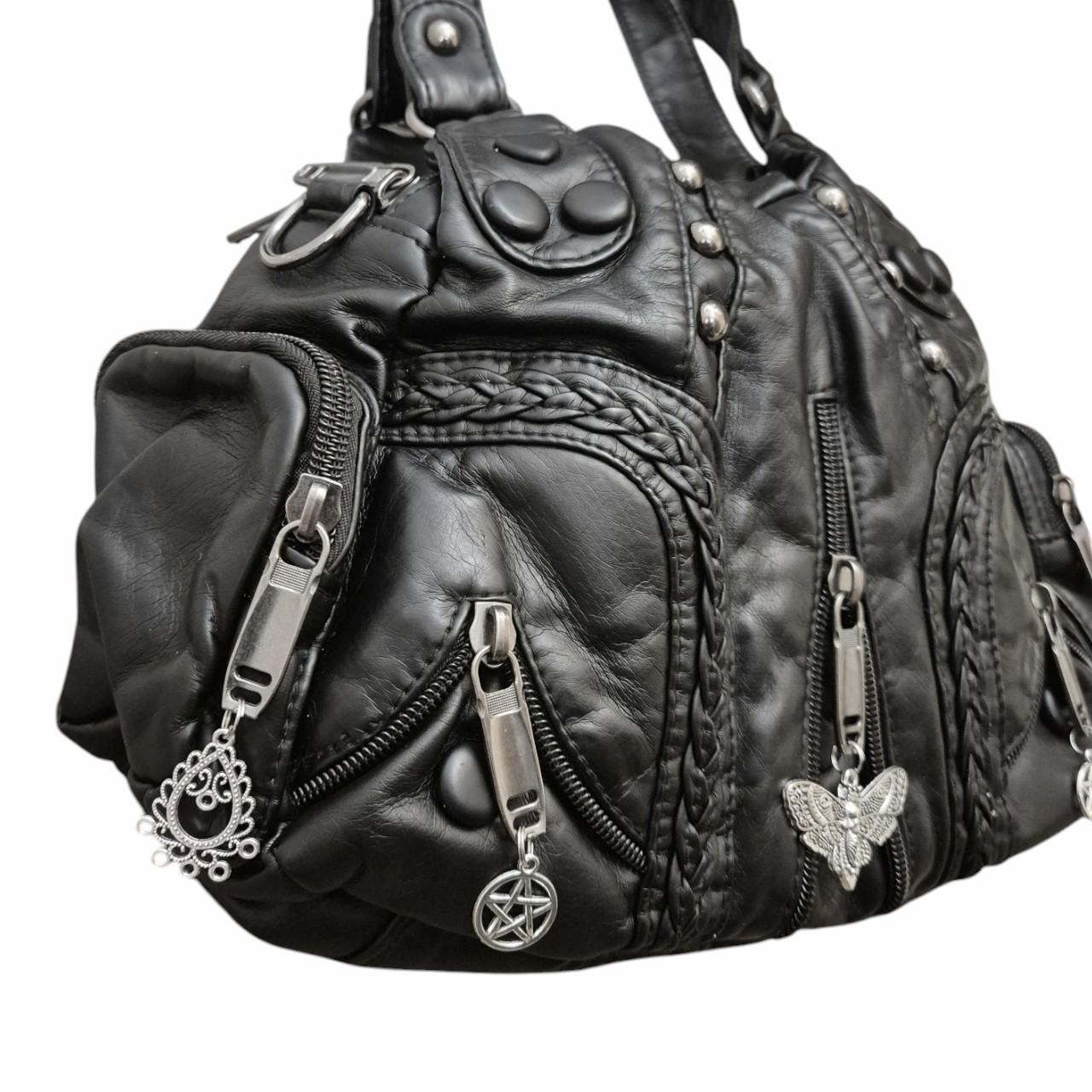 Skull moth witchy charms handbag