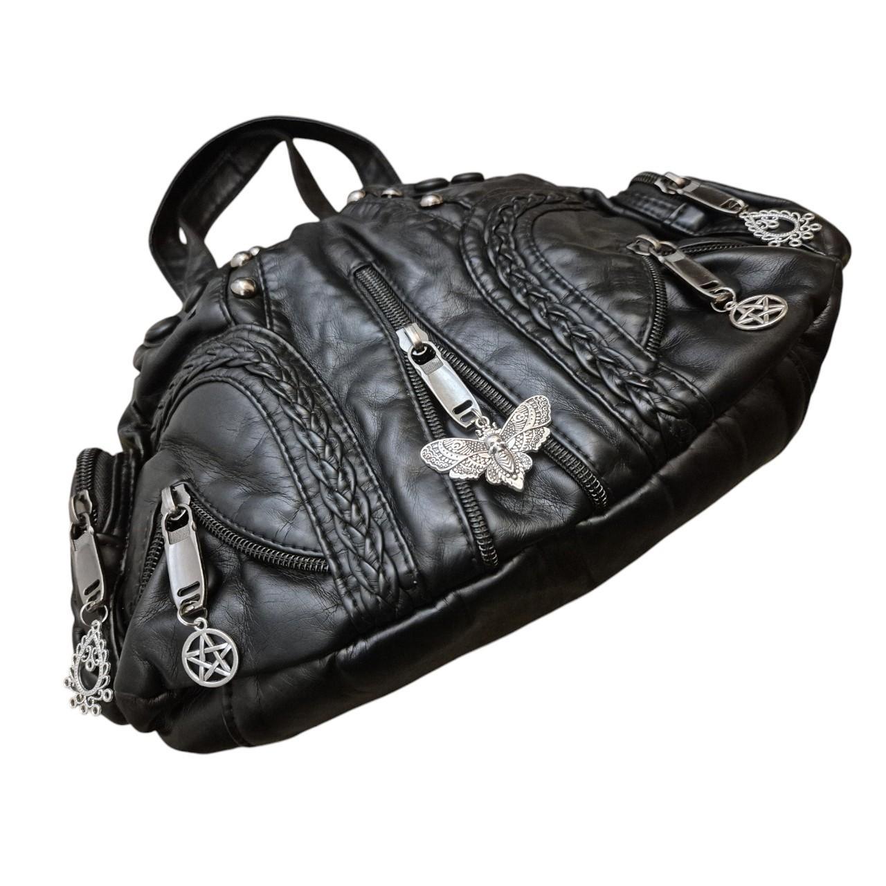 Skull moth witchy charms handbag