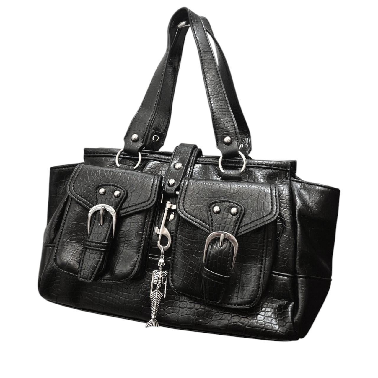 Mermaid skeleton charm satchel bag