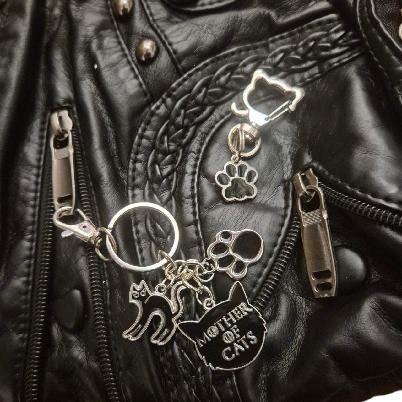 Mother of Cats charm handbag