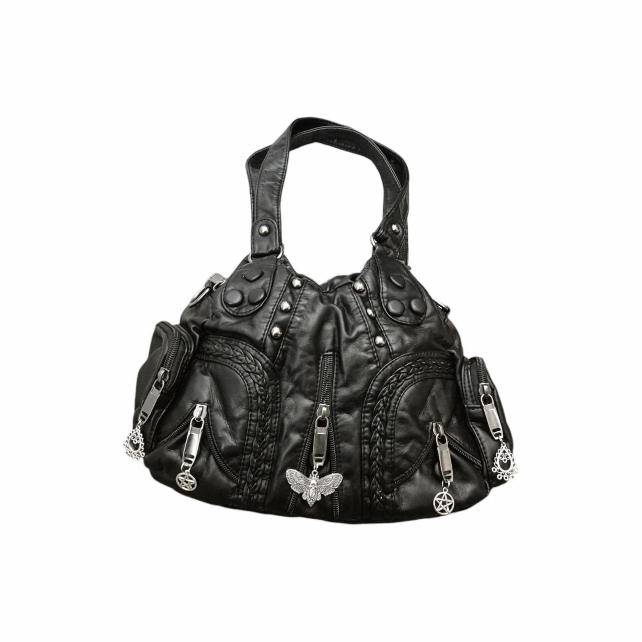 Skull moth witchy charms handbag