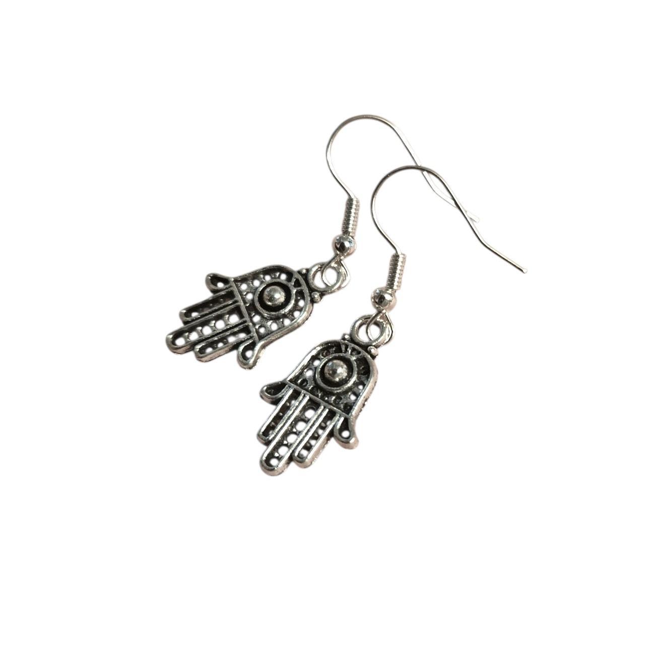 Hamsa Hand Dangle Earrings