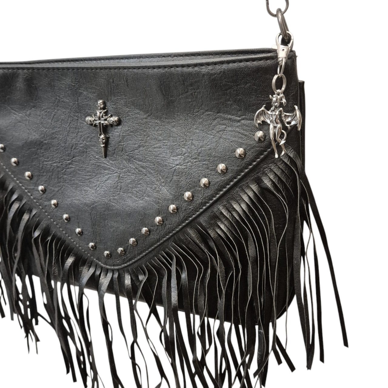 Devilish tassel crossbody bag