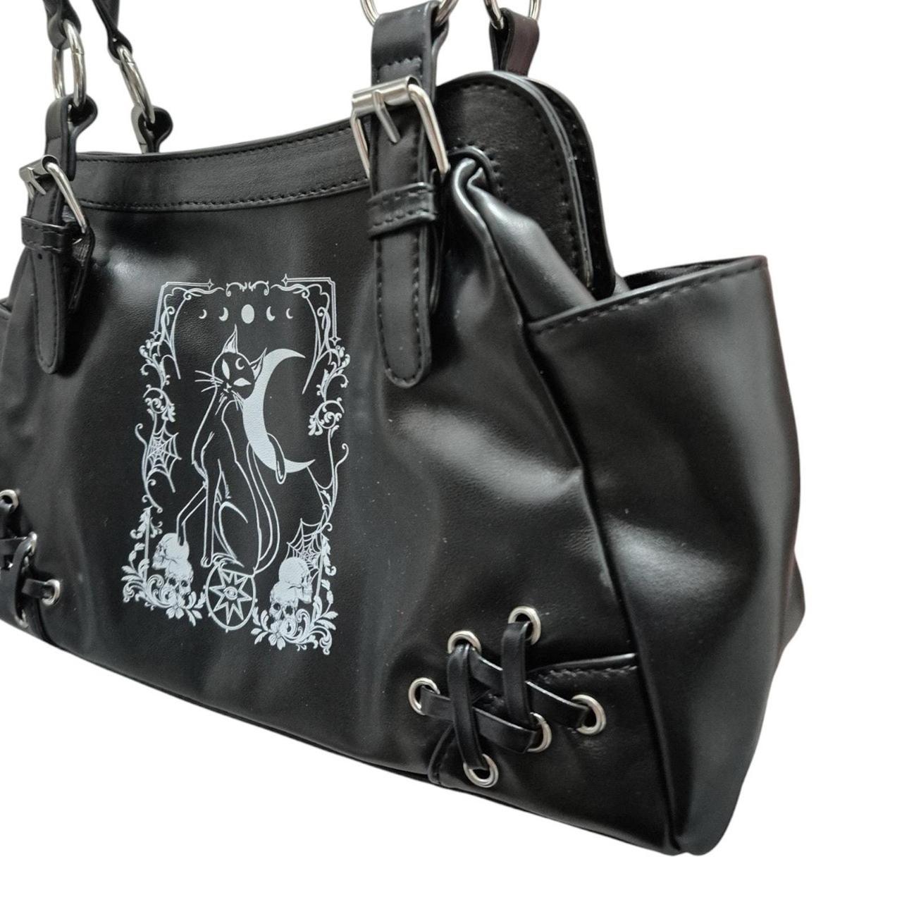 Witchy cat motif handbag