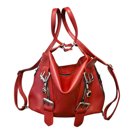 Gothic charms red double wear handbag