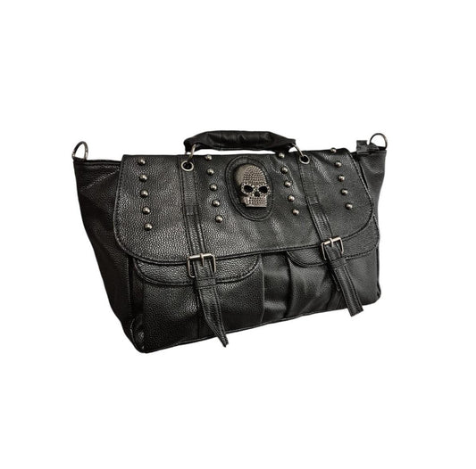 Skull accent oversized handbag
