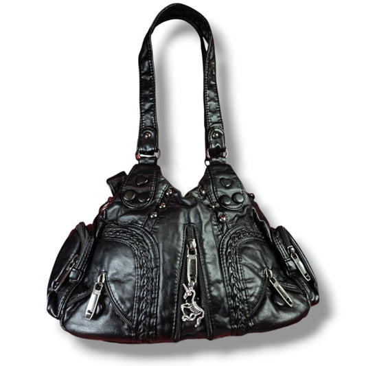 Unicorn skeleton charm handbag