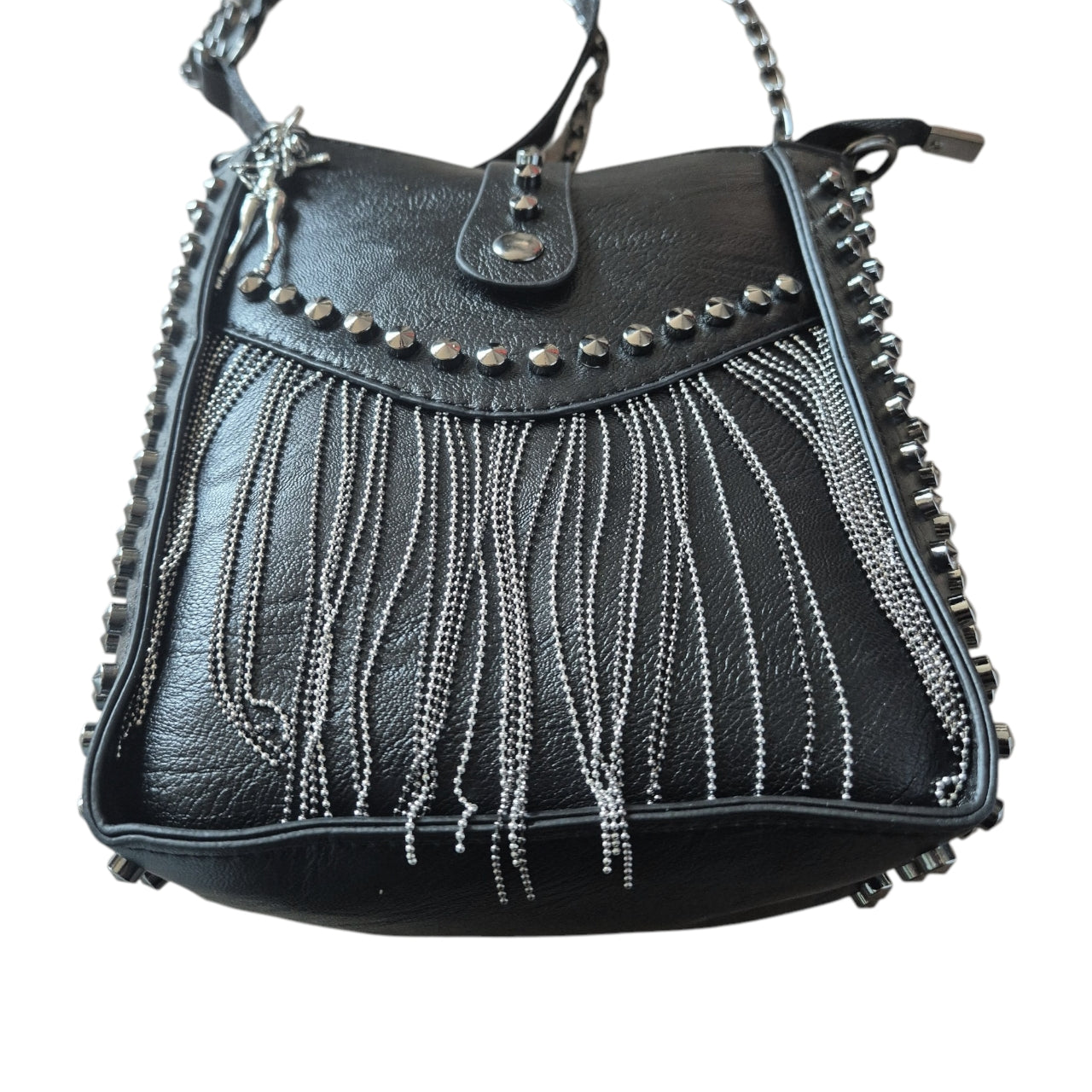 Badass Babe Studded Tassel Crossbody Bag