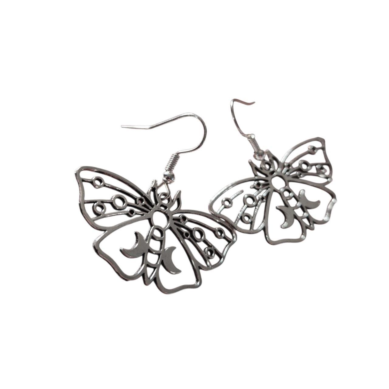 Luna Moth Dangle Earrings