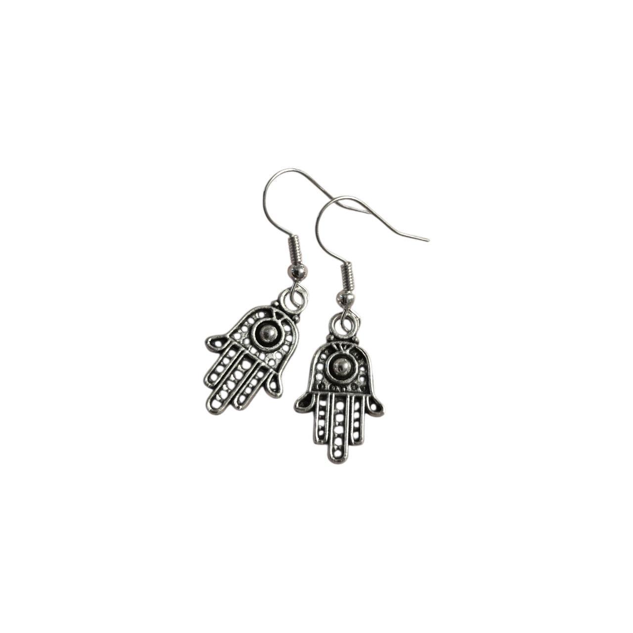 Hamsa Hand Dangle Earrings