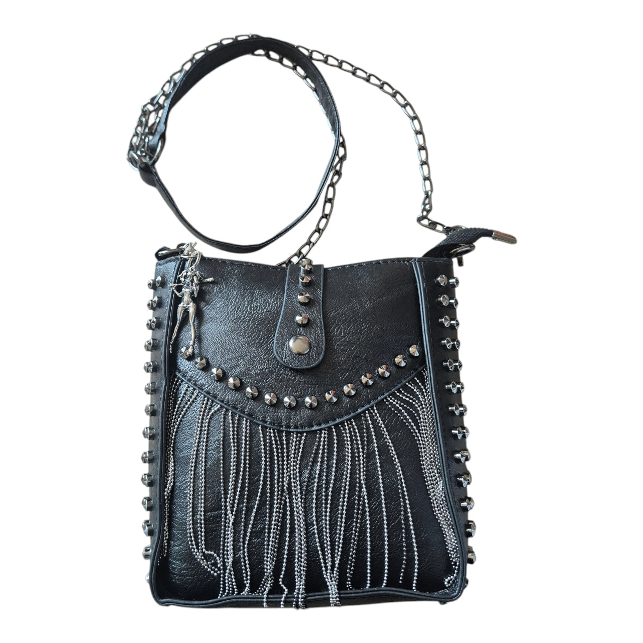 Badass Babe Studded Tassel Crossbody Bag