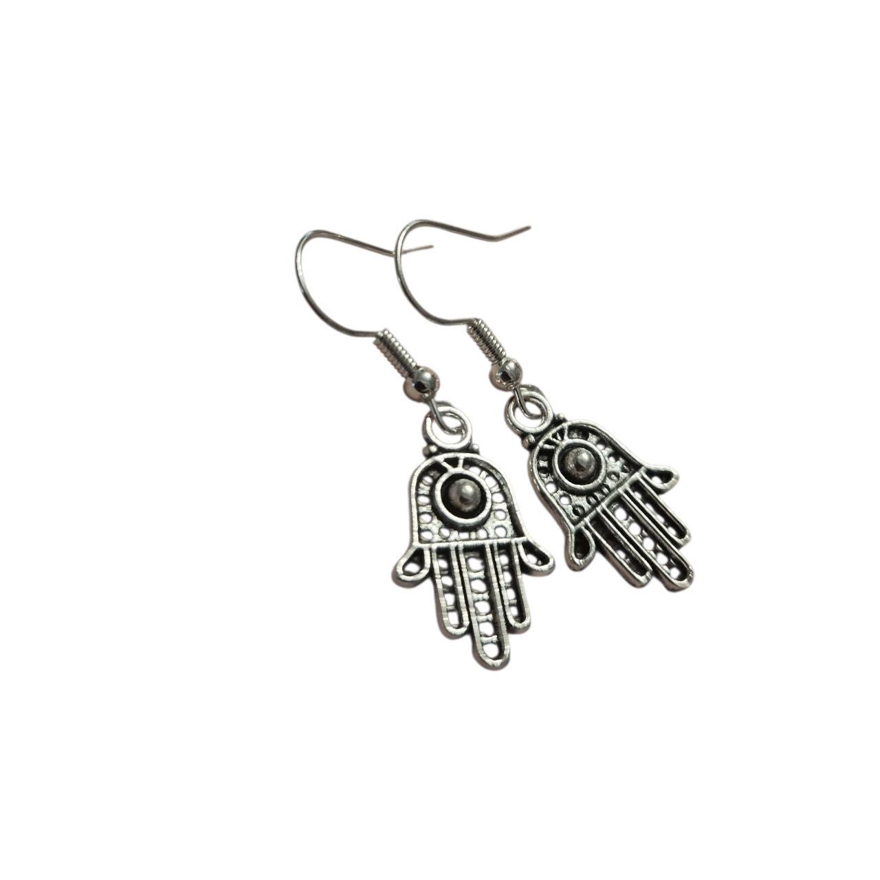 Hamsa Hand Dangle Earrings